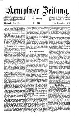 Kemptner Zeitung Mittwoch 20. November 1872