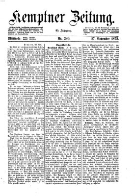 Kemptner Zeitung Mittwoch 27. November 1872