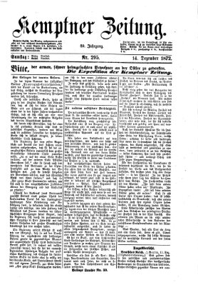 Kemptner Zeitung Samstag 14. Dezember 1872