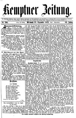 Kemptner Zeitung Mittwoch 25. Dezember 1872