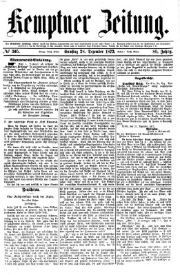 Kemptner Zeitung Samstag 28. Dezember 1872