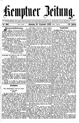 Kemptner Zeitung Sonntag 29. Dezember 1872