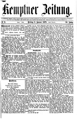 Kemptner Zeitung Freitag 3. Januar 1873