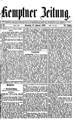 Kemptner Zeitung Sonntag 19. Januar 1873