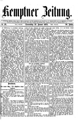 Kemptner Zeitung Donnerstag 23. Januar 1873