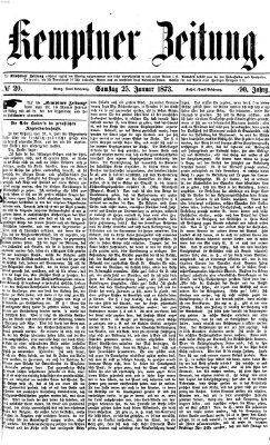 Kemptner Zeitung Samstag 25. Januar 1873