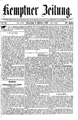 Kemptner Zeitung Donnerstag 6. Februar 1873