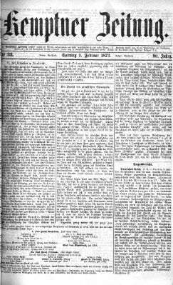 Kemptner Zeitung Sonntag 9. Februar 1873