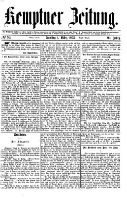 Kemptner Zeitung Samstag 1. März 1873