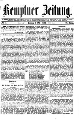 Kemptner Zeitung Sonntag 2. März 1873