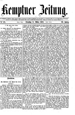 Kemptner Zeitung Dienstag 11. März 1873