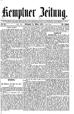 Kemptner Zeitung Mittwoch 12. März 1873