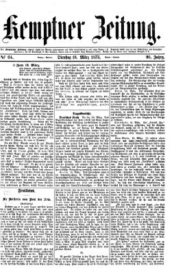 Kemptner Zeitung Dienstag 18. März 1873