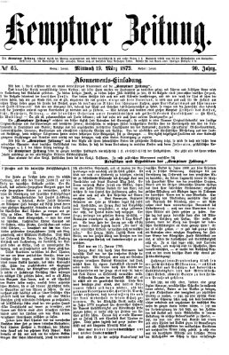 Kemptner Zeitung Mittwoch 19. März 1873