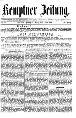 Kemptner Zeitung Freitag 21. März 1873