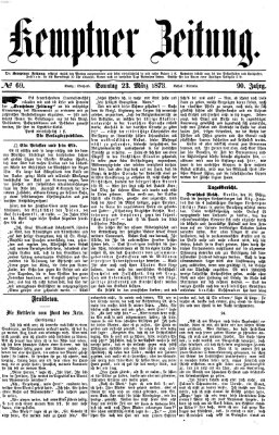 Kemptner Zeitung Sonntag 23. März 1873