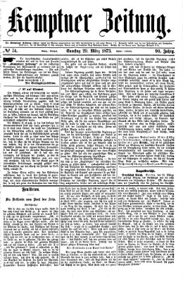 Kemptner Zeitung Samstag 29. März 1873