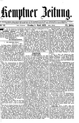 Kemptner Zeitung Dienstag 8. April 1873