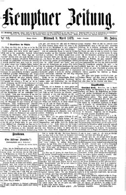 Kemptner Zeitung Mittwoch 9. April 1873