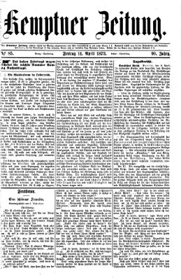 Kemptner Zeitung Freitag 11. April 1873