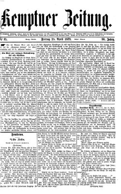 Kemptner Zeitung Freitag 25. April 1873