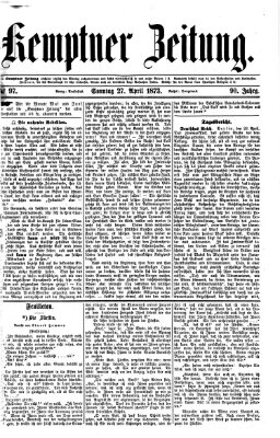 Kemptner Zeitung Sonntag 27. April 1873