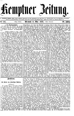 Kemptner Zeitung Mittwoch 14. Mai 1873