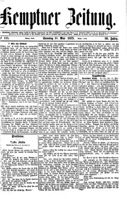 Kemptner Zeitung Sonntag 18. Mai 1873