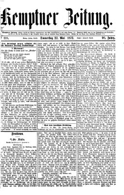 Kemptner Zeitung Donnerstag 22. Mai 1873