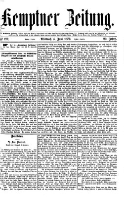 Kemptner Zeitung Mittwoch 4. Juni 1873