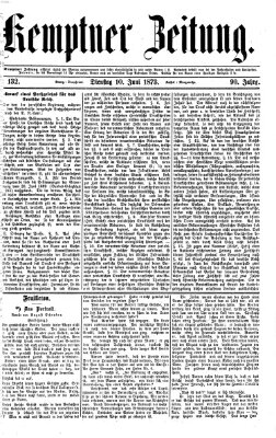 Kemptner Zeitung Dienstag 10. Juni 1873