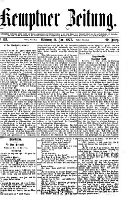 Kemptner Zeitung Mittwoch 11. Juni 1873