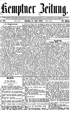 Kemptner Zeitung Samstag 14. Juni 1873