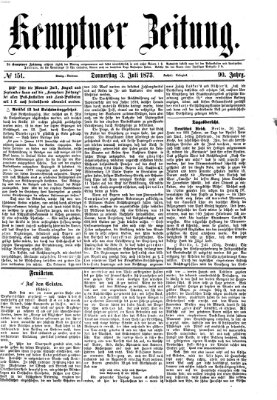 Kemptner Zeitung Donnerstag 3. Juli 1873