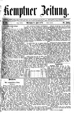 Kemptner Zeitung Mittwoch 9. Juli 1873