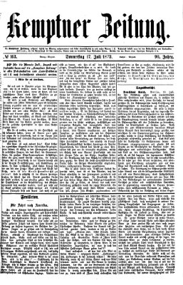 Kemptner Zeitung Donnerstag 17. Juli 1873