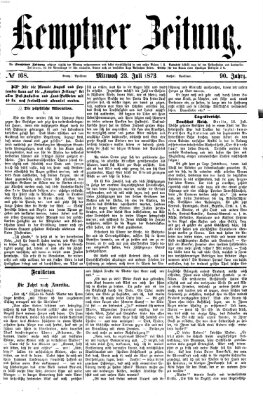 Kemptner Zeitung Mittwoch 23. Juli 1873