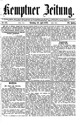 Kemptner Zeitung Samstag 26. Juli 1873