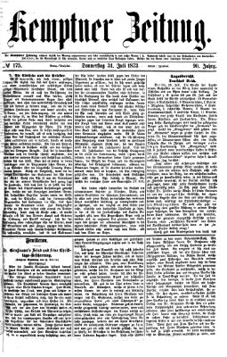 Kemptner Zeitung Donnerstag 31. Juli 1873