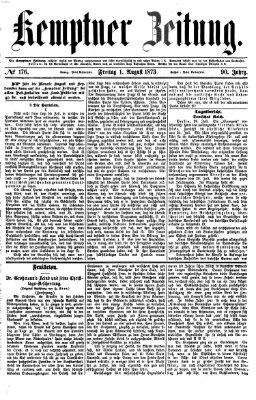 Kemptner Zeitung Freitag 1. August 1873