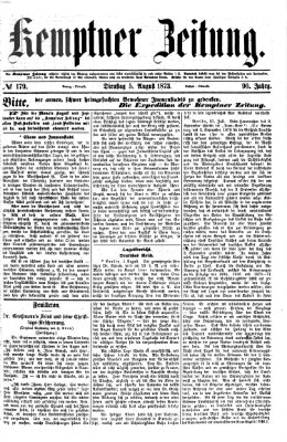 Kemptner Zeitung Dienstag 5. August 1873