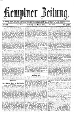 Kemptner Zeitung Dienstag 19. August 1873