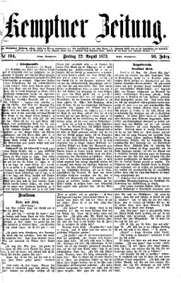 Kemptner Zeitung Freitag 22. August 1873