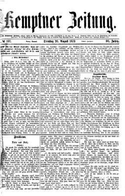 Kemptner Zeitung Dienstag 26. August 1873