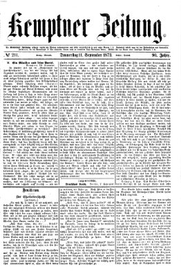 Kemptner Zeitung Donnerstag 11. September 1873