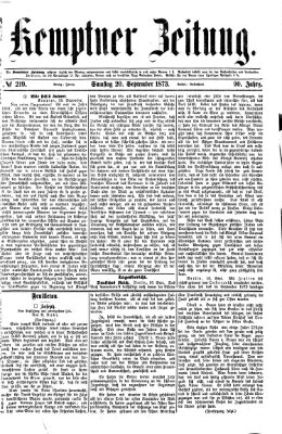 Kemptner Zeitung Samstag 20. September 1873