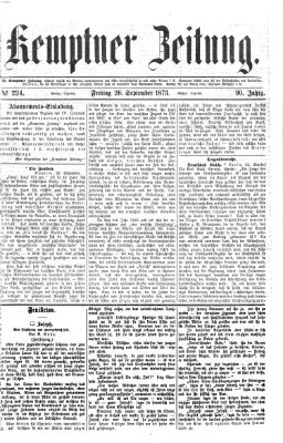 Kemptner Zeitung Freitag 26. September 1873