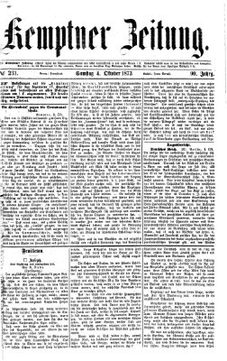 Kemptner Zeitung Samstag 4. Oktober 1873