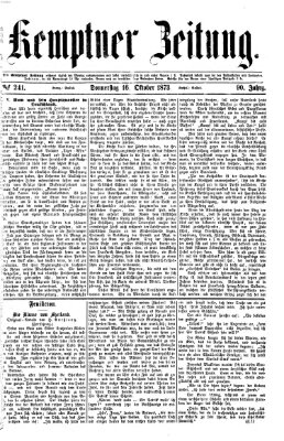 Kemptner Zeitung Donnerstag 16. Oktober 1873