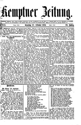 Kemptner Zeitung Samstag 18. Oktober 1873